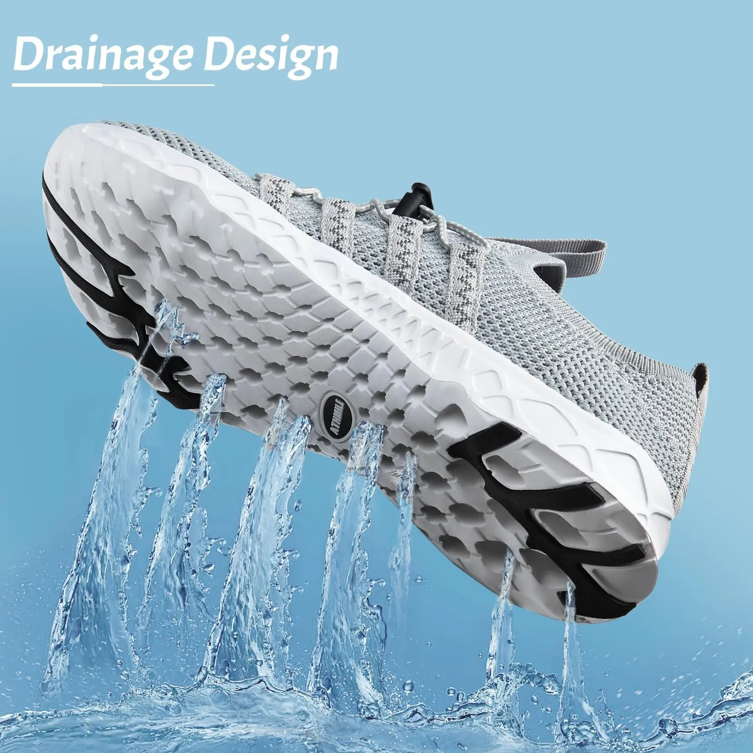 ATHMILE Water Shoes for Men Women Barefoot Hiking Swim River Shoes Adult Lake Pool Aqua Socks Beach Quick Dry for Hiking Surfing Kayaking Sport Accessories Camping Must Haves