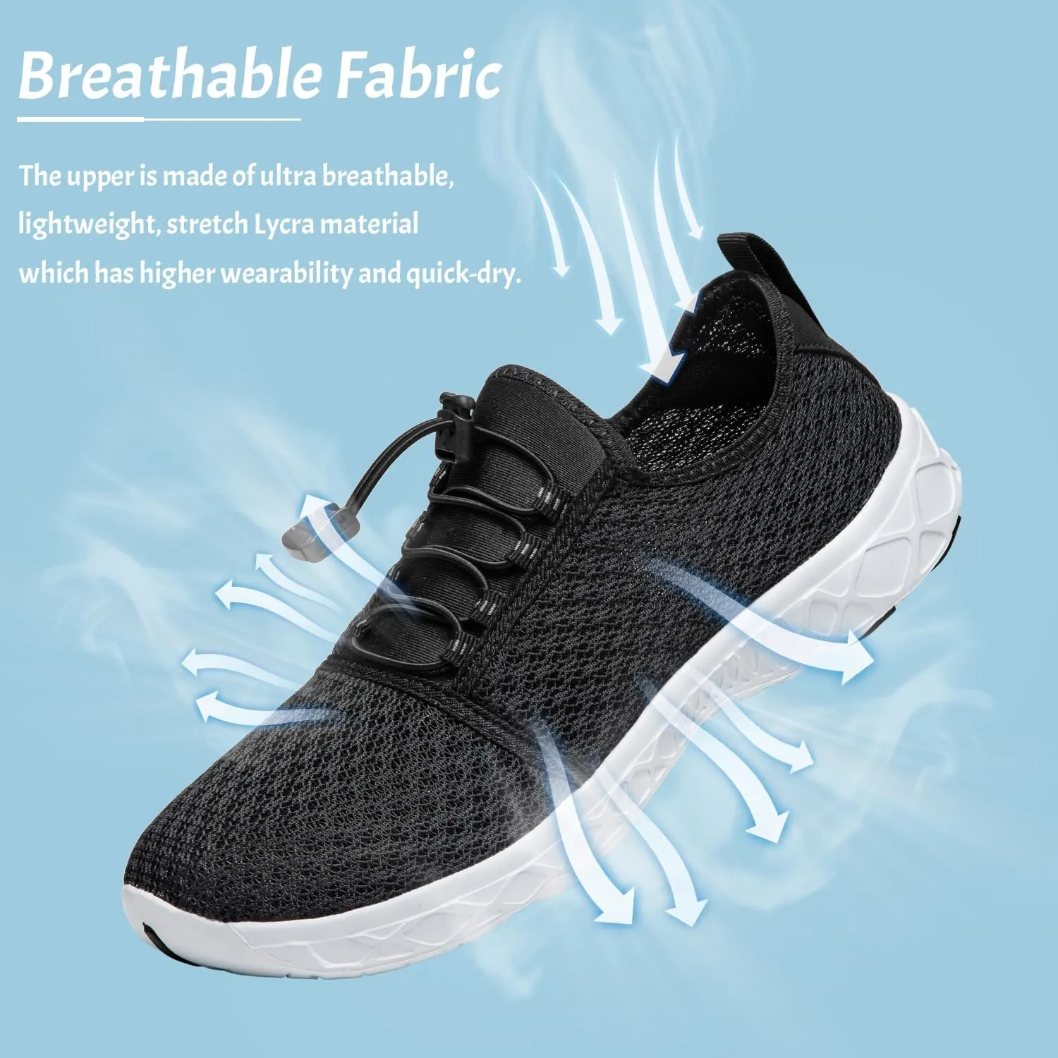 ATHMILE Water Shoes for Men Women Barefoot Hiking Swim River Shoes Adult Lake Pool Aqua Socks Beach Quick Dry for Hiking Surfing Kayaking Sport Accessories Camping Must Haves