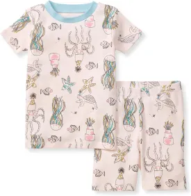 Burt's Bees Baby Baby Girls' Pajamas, Tee and Short 2-Piece Pj Set