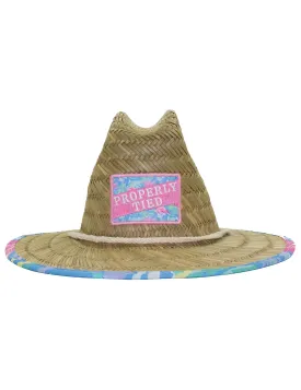Cabo Straw Hat - Floral Flamingo