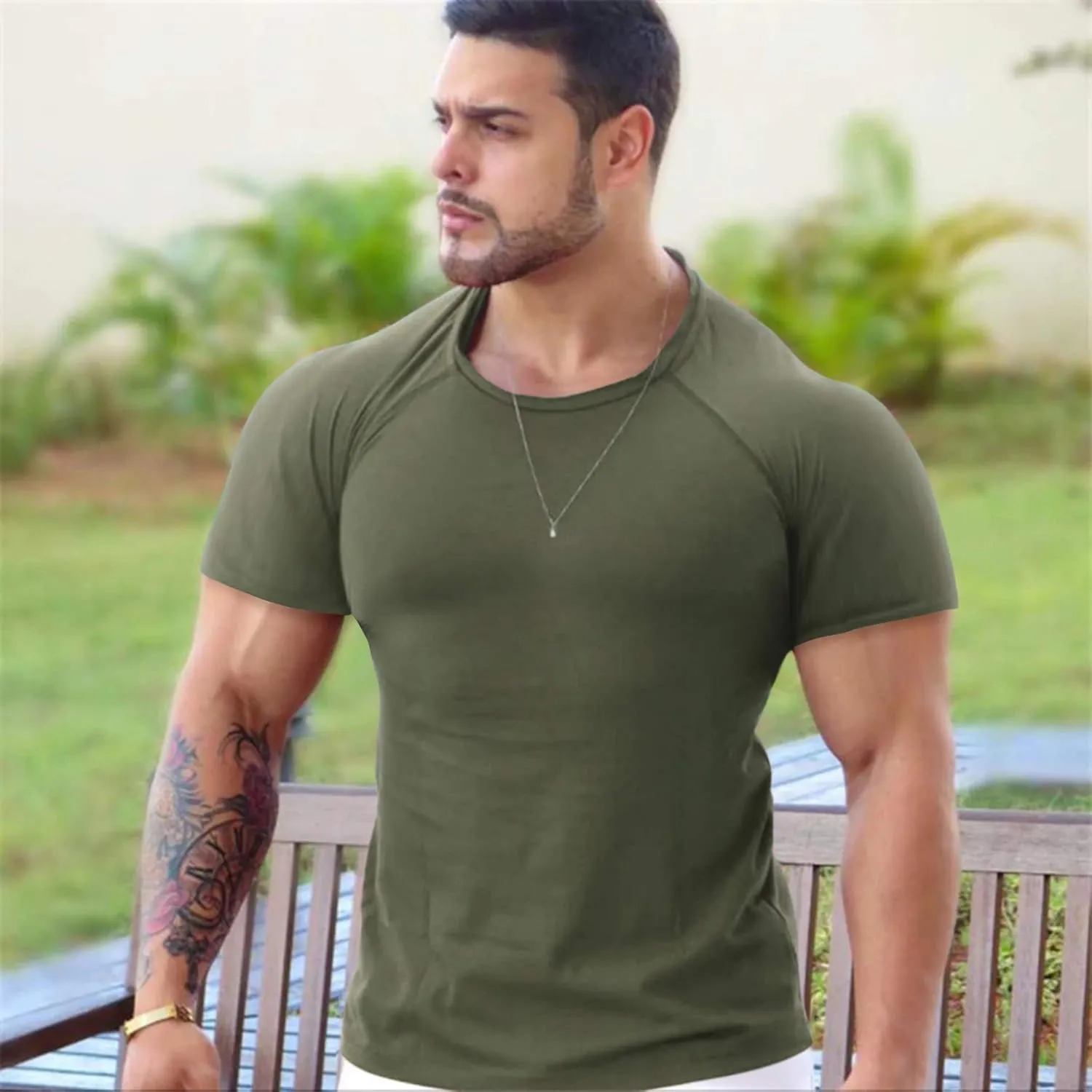 COOFANDY Men's 3 Pack Workout T Shirts Short Sleeve Gym Bodybuilding Muscle Shirt Base Layer Fitness Tee Tops