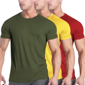 COOFANDY Men's 3 Pack Workout T Shirts Short Sleeve Gym Bodybuilding Muscle Shirt Base Layer Fitness Tee Tops
