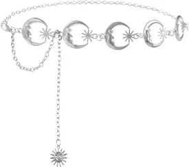 FIORETTO Chain Belt for Women Metal Waist Chain Fashion Multilayer Chain Belts for Dress